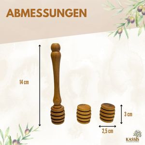 ช้อนน้ำผึ้งไม้มะกอกพร้อมหัวเปลี่ยนสองชิ้น - Product Image 3