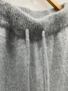 Personnalisé Mohair Laine Biker Gym Shorts Surdimensionné Cordon Tricot Running Basketball Shorts Streetwear Mohair Shorts pour Hommes - Product Image 3