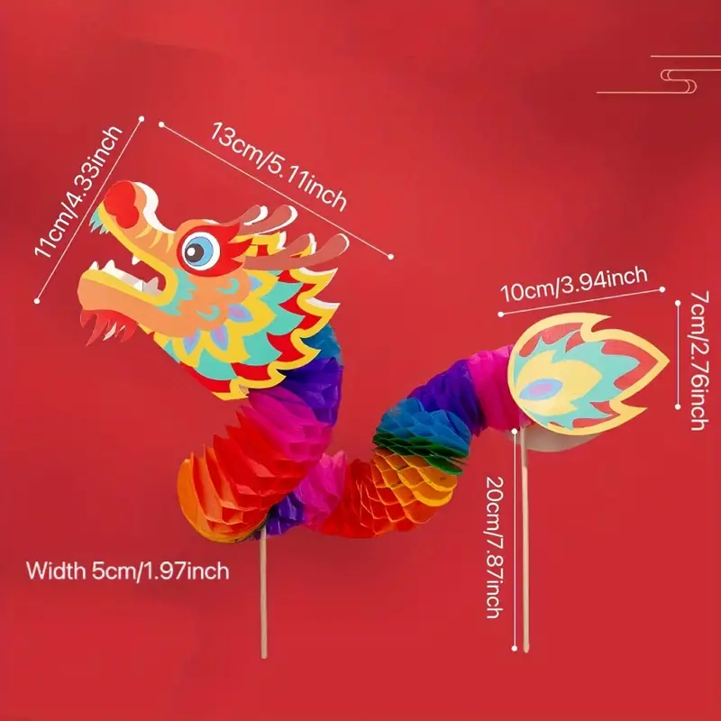 クリエイティブ中国のドラゴンのペーパークラフト思いやりのある贈り物