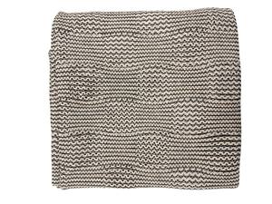 Oferta en Tela Negra y Beige Tejida Peinada con Patrón de Ondas Texturizadas, Textil Suave y Elástico para Confección de Vestidos y Blusas - Product Image 5