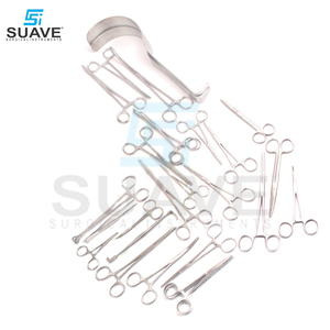 La base des instruments chirurgicaux Ensemble majeur de chirurgie de base 161 pièces utilisé pour la chirurgie à l'hôpital par SUAVE INSTRUMENTS SURGICAUX - Product Image 3