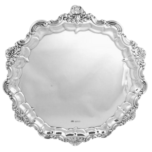 Vintage Style Scalloped <b>Edge</b> Pewter <b>Metal</b> Serving Tray Farmhouse Decor Rectangular Food Platter For Home Restaurant Use On Sale - Product Image 5