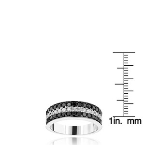 Anillo de diamante de moissanita blanca y negra de Plata de Ley 925, regalo personalizado para colgante de diamante, otras joyas - Product Image 2