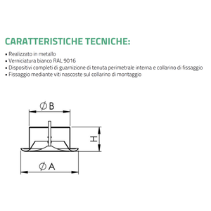 Grilles de ventilation rondes réglables en aluminium peint blanc Tecnosystemi, design minimaliste pour système CVC - Product Image 3
