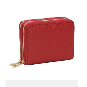 Vintage Style Mini Leather <b>Wallet</b> for <b>Women</b> Practical Portable <b>Travel</b> Coin Purse Waterproof Zipper Two-Color Short Panelled - Product Image 1