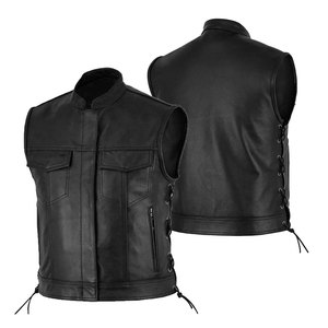 Chaleco bordado de motocicleta para hombre de tendencia 2024, chaleco transpirable de cuero Pu Premium para hombre con hebilla lateral - Product Image 3