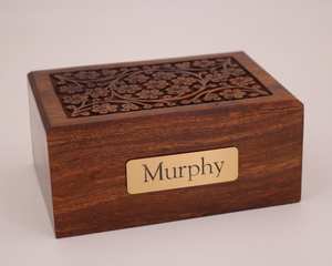 Urna de palisandro para mascotas, tallada a mano para cenizas, urna grande para perros adultos, urnas para ataúdes al por mayor - Product Image 2