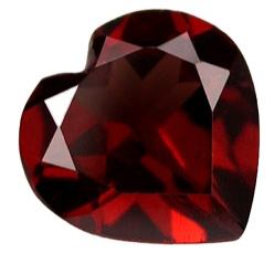 เบาะเหลี่ยมเพชรพลอยคุณภาพสูงแบบตัดรูปหัวใจโกเมนสีแดงธรรมชาติ - Product Image 2