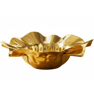 Elegante Tazón de Chocolate Dorado con Borde Ondulado, Tazón para Servir Dulces de Mesa, Decoración de Hogar de Lujo, Plato Decorativo a Buen Precio - Product Image 1