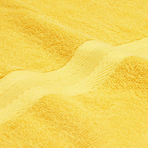 Drap de bain brodé personnalisé 100% coton éponge Durable 500gsm jaune solide motif 100x150 personnalisé imprimé maison hôtel enfants - Product Image 2