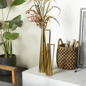 Elegante y moderno florero de metal, centro de mesa de lujo para bodas, hoteles, decoración del hogar y regalos - Product Image 1