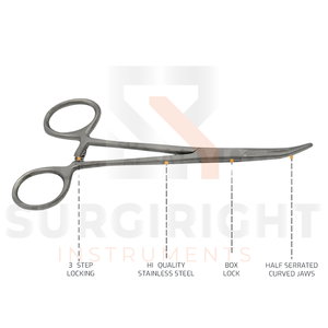 Fuente de alimentación Manual SurgiRight, fórceps hemostáticos de acero inoxidable, abrazadera quirúrgica, instrumento esencial para hemostasia arterial - Product Image 5