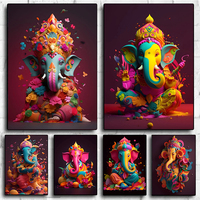 Décor à la maison Ganesha dieu hindou affiche imprime hindouisme Ganapati Ganesh éléphant toile photos peintures d'art mural religieux