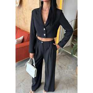 Conjuntos de Traje Clásico para Mujer Garry Palazzo 9933, Elegante Traje de Pantalón para Mujer - Product Image 3