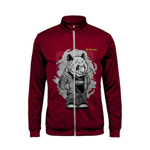 เสื้อมีฮู้ดแบบมีซิปสำหรับผู้ชายผ้าฝ้าย100% ตามสั่งสีทึบคอสูงแนวสตรีทแวร์พร้อมการออกแบบปักลายสำหรับฤดูหนาวผู้ผลิต OEM - Product Image 1