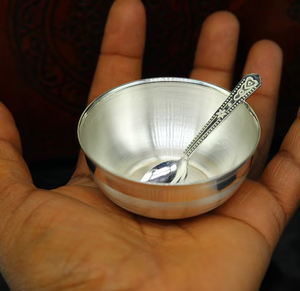 Cuenco y cuchara de acero inoxidable para bebé, cuenco de sopa de acero inoxidable de alta calidad, grueso, duradero, respetuoso con el medio ambiente - Product Image 1