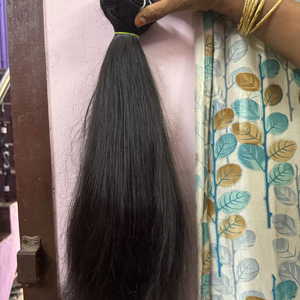 Cheveux indiens bruts de qualité supérieure, cheveux naturels bruts non transformés de la tempe indienne provenant de faisceaux de cheveux vierges d'un seul donneur pour la vente en gros - Product Image 1