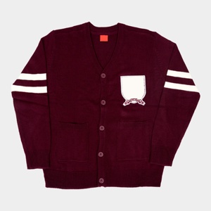 Suéter Cárdigan Personalizado de Universidad, 100% Algodón, Cuello en V, Manga Larga, Tejido de Punto, Decoración con Botones, Estilo Americano Griego - Product Image 2