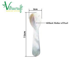 100% cuillère à caviar de qualité supérieure en nacre noire naturelle faite à la main au Vietnam parfaite pour servir du caviar taille 7.5x2cm - Product Image 4