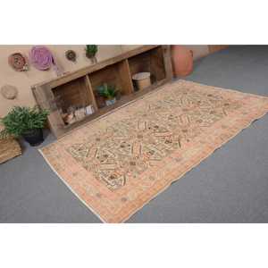 Tapis turc vintage 4,9 x 7,1 pieds, tapis d'intérieur, tapis persan rouge - Product Image 5