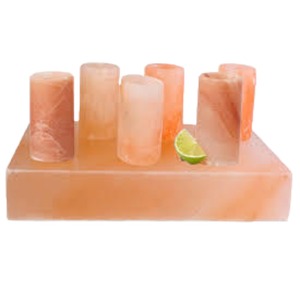 100% vasos de chupito de sal rosa del Himalaya pura diseño tallado Feng Shui ecológico para experiencias de bebida elevadas-Sian - Product Image 1