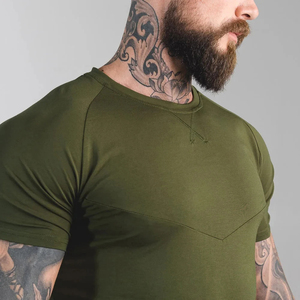 Ropa deportiva de secado rápido para hombre, camiseta de gimnasio para hombre, Camiseta lisa de manga corta de 100% algodón para hombre, camiseta de Fitness holgada - Product Image 2