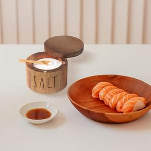 Acacia Wood Eco-Friendly Foldable <b>Spice</b> <b>Box</b> with Swivel Lid and Built-in Spoon <b>Masala</b> <b>Dabba</b> <b>Spice</b> Organizer for Kitchen - Product Image 6