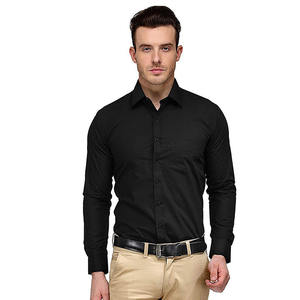 Chemises Habillées pour Hommes Style Unique Vêtements de Sport Teints en Couleur Unie T-shirts Marque Privée Acceptable Chemise à Manches Longues Boutonnée pour Homme - Product Image 1