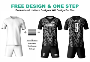 Uniforme d'Entraînement de Club de Football en Polyester à Séchage Rapide et Respirant, Personnalisé, Nouveau Design Numérique, Impression par Sublimation, 100% Mailles - Product Image 2