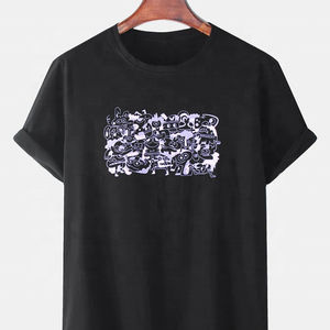 T-shirts pour hommes personnalisables de haute qualité unisexe coton-polyester mélangé couleur unie t-shirt d'impression de logo en gros au Pakistan - Product Image 1