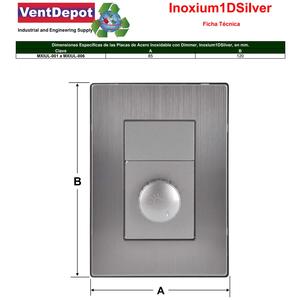 Dimmer per luci, MXIUL-002, 2 pezzi, Dimmer, 127 V CA, 60 Hz, Argento, Acciaio inossidabile/PC. - Product Image 4