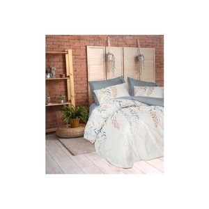 Ensemble de housse de couette double en coton indigo Hiedra, modèle boîte, motif floral et à motifs de personnages, 4 ou 6 pièces pour usage domestique, taille King - Product Image 1