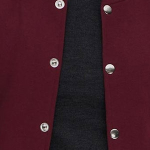 เสื้อแจ็คเก็ตฤดูหนาวคุณภาพสูงแบบติดกระดุมสำหรับผู้ชาย สไตล์ Letterman สำหรับชุดกีฬา - Product Image 4