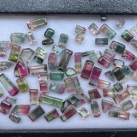 6mm 8mm 10mm natürlicher zweifarbiger Wassermelonen-Turmalin stein Facettierter Edelstein Lose exklusive Oberseite Feiner seltener Steins chmuck AAA