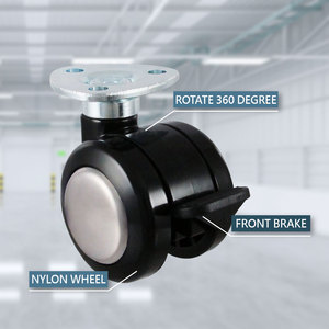 Roulettes modernes en nylon de 1.5 pouces pour le bureau, le salon, l'hôtel et la chambre à coucher. Plaque triangulaire pour l'atelier de supermarché. - Product Image 3