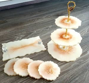 DIY ถาดผลไม้รูปทรงกลม3ชั้นแม่พิมพ์ซิลิโคนสำหรับเรซินอาร์ต - Product Image 2