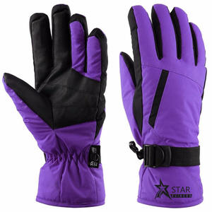 Gants de ski pour hommes Gants en cuir de snowboard respirants Caractéristique coupe-vent Hiver Temps froid Polyester Fabrication pakistanaise - Product Image 1