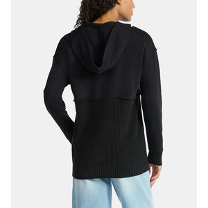 Sweat-shirt à capuche décontracté pour femme, mode d'hiver, coupe ample, polaire chaud, tenue personnalisée, vente en gros d'usine - Product Image 3