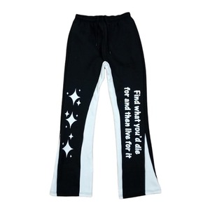 Street Wear Flare Track Pantalon de survêtement évasé taille haute décontracté empilé - Product Image 6