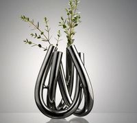 Vase de table moderne en laiton, style côtier, pour une décoration intérieure luxueuse