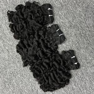 Extensions de cheveux humains cambodgiens birmans pour femmes noires tissage de cheveux bouclés dans un style droit - Product Image 5