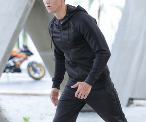 ชุดกีฬาทำจากผ้าฝ้าย100% เป็นมิตรกับสิ่งแวดล้อมชุดวอร์มสำหรับผู้ชายชุดกีฬาแนวสตรีทแบบสั่งทำพร้อมส่ง - Product Image 5