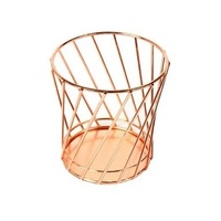 Porte-couverts unique en métal de forme ronde et porte-couverts en fer forgé de taille personnalisée avec cuivre antique pour prix de gros