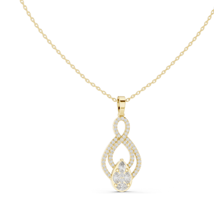 Collar con Colgante de Diamante Cultivado en Laboratorio, 1.0821 CT VVS-VS EF, Diamantes CVD, Oro de 18K, 14K, Rosa, Amarillo, Blanco, Joyería de Lujo - Product Image 2
