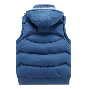 Chaleco grueso y cálido con capucha para hombre, chaqueta sin mangas, a la moda, informal, a prueba de viento, para exteriores, transpirable, respetuoso con el medio ambiente - Product Image 3