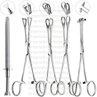 Kit de perçage corporel professionnel Grayrocks en acier inoxydable avec pince à septum ouverte pour oreille, lèvre, nombril, nez et maquillage permanent