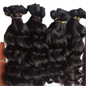 Extensiones de Cabello Remy Ondulado Profundo Sin Procesar de la Mejor Calidad, Cabello Humano Virgen Natural Negro, Doble Trama a Máquina - Product Image 6