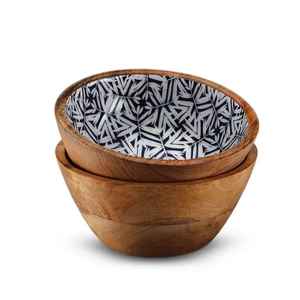 Best Selling Polished Disposable Large Capacity Handmade Wooden Salad Serving Bowl New Design Kitchen <b>Dinnerware</b> India Party Use - Product Image 4