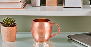Classic 16 oz Moscow Mule Copper Mugs Pure Solid Hammered Copper Smooth Finished Beer Stein Sublimation Feature Glass Type - Product Image 6