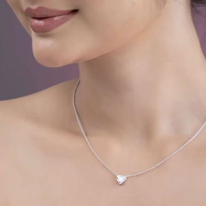 Colgante de Oro Sólido de 14 Quilates con Diamante Cultivado en Laboratorio con Corte Corazón para Mujer, Certificado IGI, 1.52 Quilates, Claridad VVS, Joyería de Lujo de Fabricante - Product Image 1